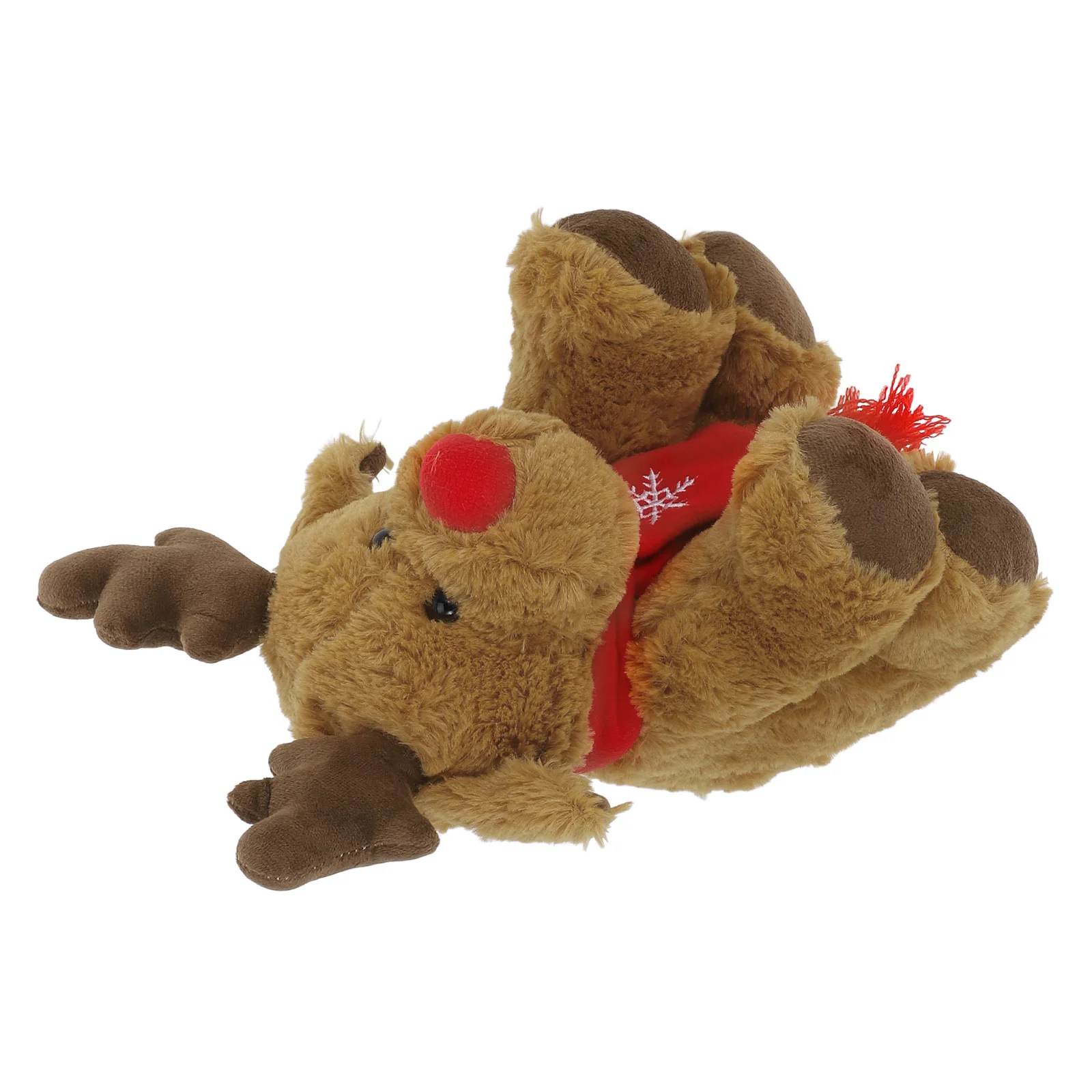 

29 Cm Birthday Decoration for Boy Elk Toy Christmas Themed Red Nose Brown Plush Baby