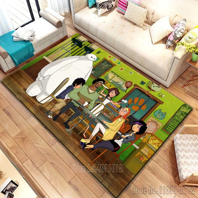 Karpet kartun pahlawan besar Disney dekorasi 80x120cm untuk kamar mandi anak tikar lantai ruang tamu Sofa kamar tidur anak-anak