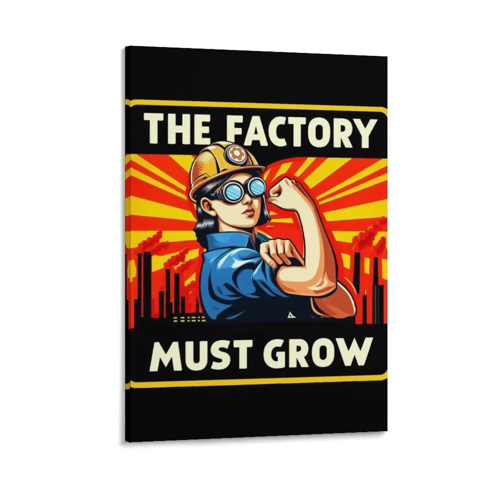 

Factorio - The factory Must Grow Canvas Painting Bedroom deco poster aesthetic decorative frames wall room