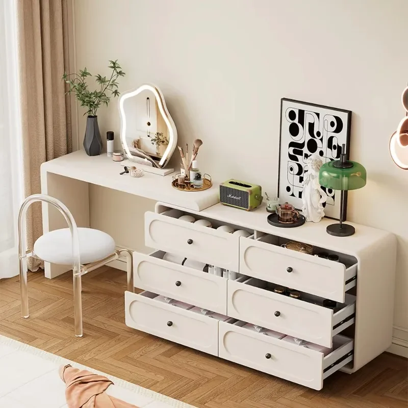 

Роскошный туалетный столик для спальни с зеркалом и местом для хранения, мебель для макияжа