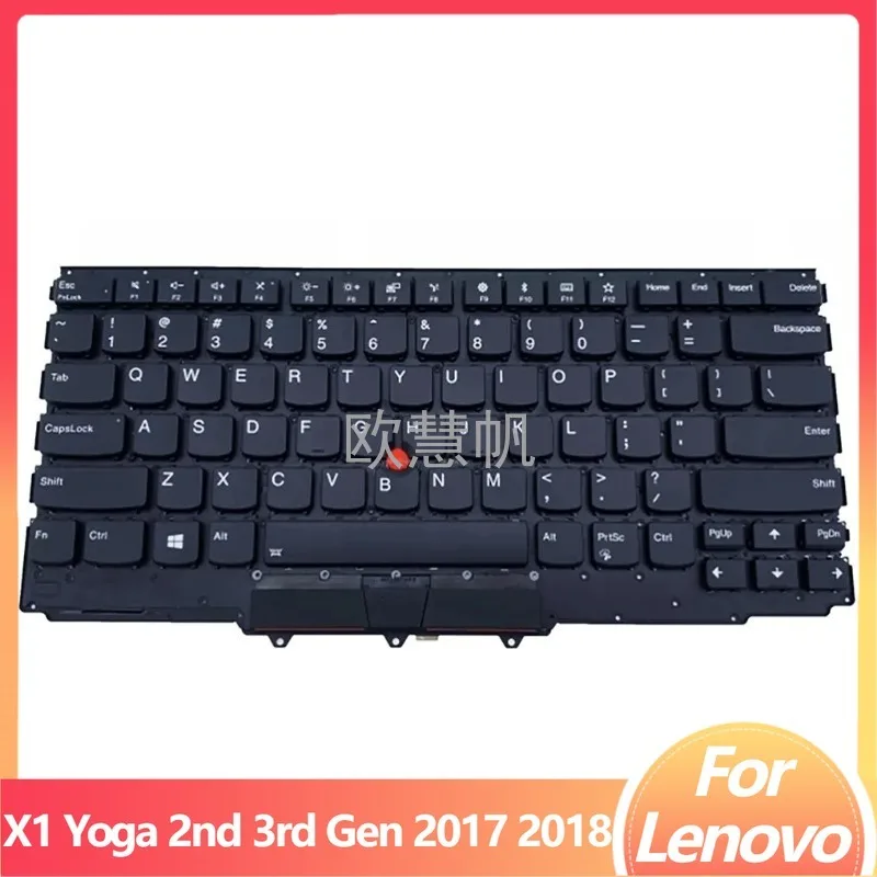 M New Repair Accessories for Lenovo X1 Yoga 2nd 3rd Gen 2017 2018 Laptop US Keyboard Backlight
