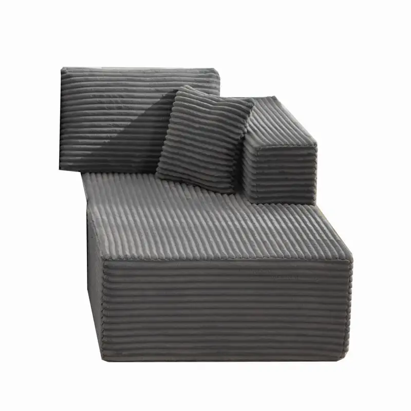 Modular Sectional Sofa for Living Room Right Facing Chaise Longue in Gray SF502BGY