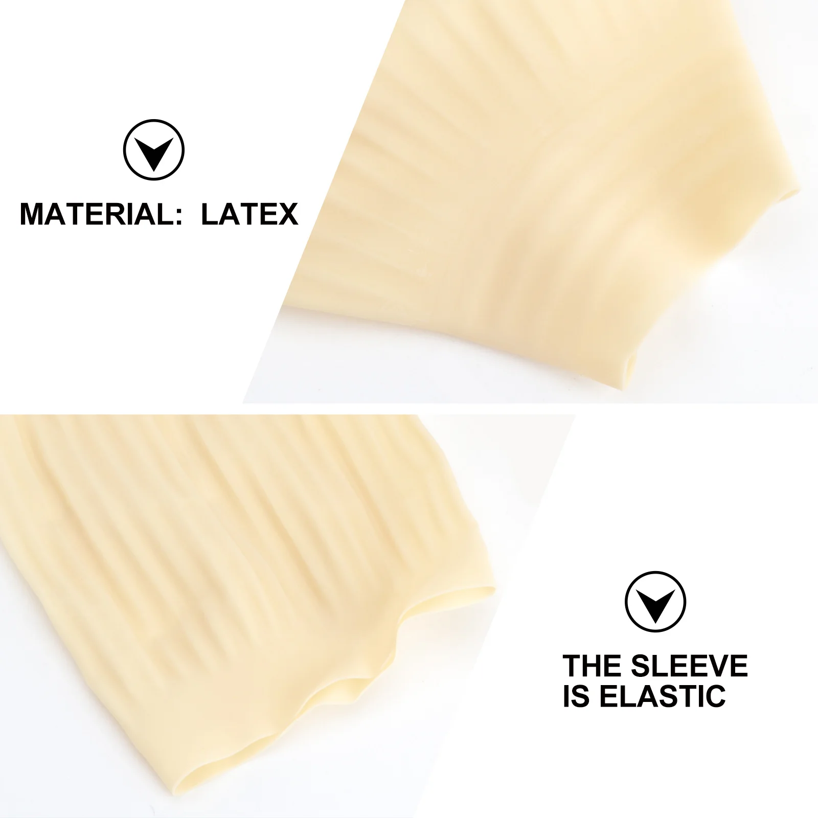 

1 Pair Waterproof Oversleeve Household Kitchen Adult Oversleeve Latex Oil Resistant Oversleeve (White, 40cm)