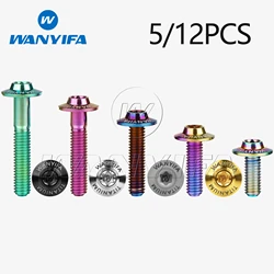 Wanyifa 티타늄 볼트 M5/M6x10/12/15/20/25/30/35mm Torx 헤드 나사는 기관차 쉘 수정에 적합합니다. 5/12PCS