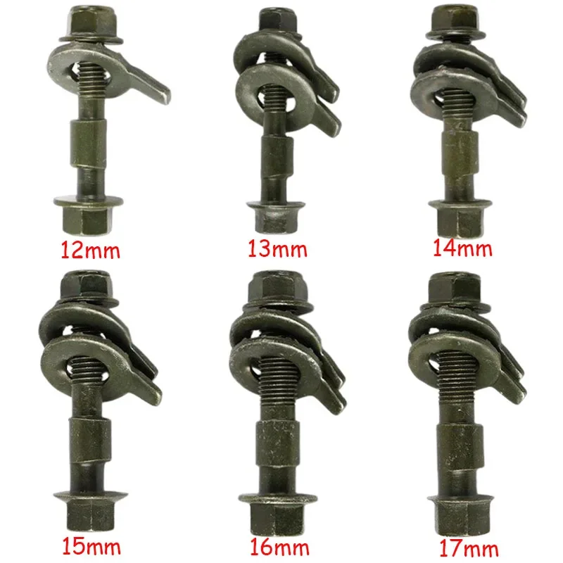 4Pcs/Set 12-17mm Wheel Alignment Level Screw Adjusting Camber Angle Bolt Automobile Repair Tools Mult-size Eccentric Screw