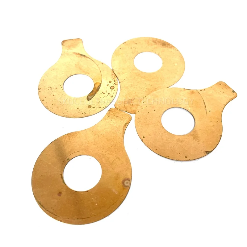 Feuilles d'électrode en cuivre conductrices positives et négatives de transducteur ultrasonique 50x20mm