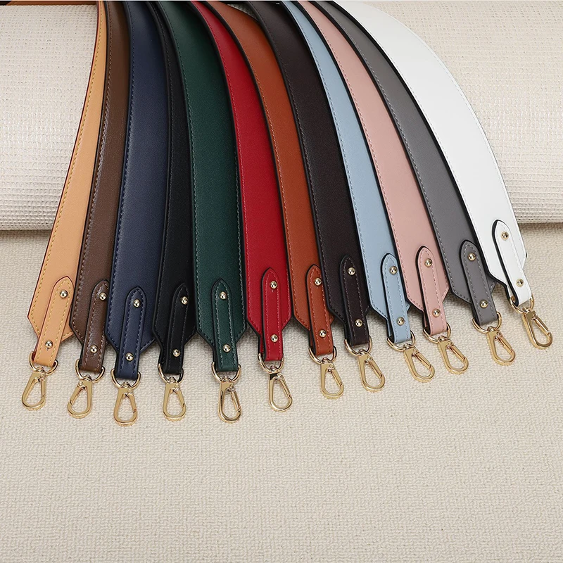 High Quality Leather Shoulder Bag Strap Gold/Black/Silver Buckle Replacement Bag Strap For Crossbody Handbags Handles Bag Belt