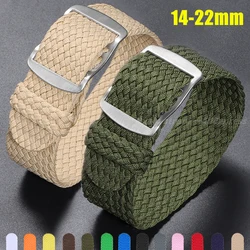 14mm 16mm 18mm 20mm 22mm Nylon Canvas Strap for Omega for Swatch Watchband Men Women Woven Bracelet Accessories for Perlon Bands