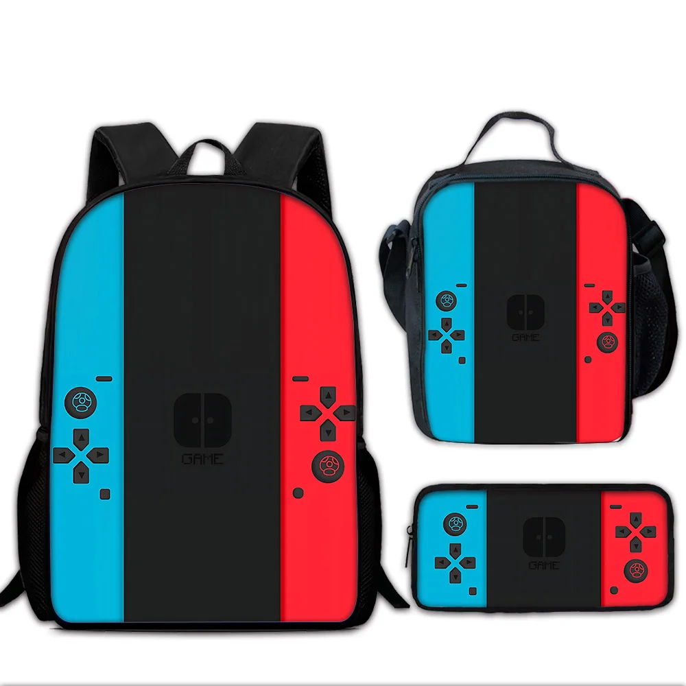 Games Console Child School Backpack with Lunch Bags ,Pencil Bags ,School Bags for Boys Girls Best Gift view 2