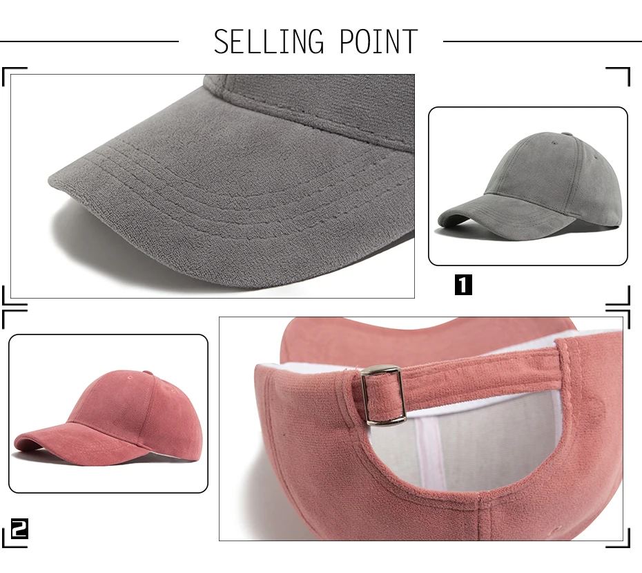 Frauen Wildleder Baseball Caps Herbst Winter Solide Mode Männer Hip Hop Cap Im Freien Casual Reise Sonnenblende Hut Mehrfarbig Unisex – Detail 2