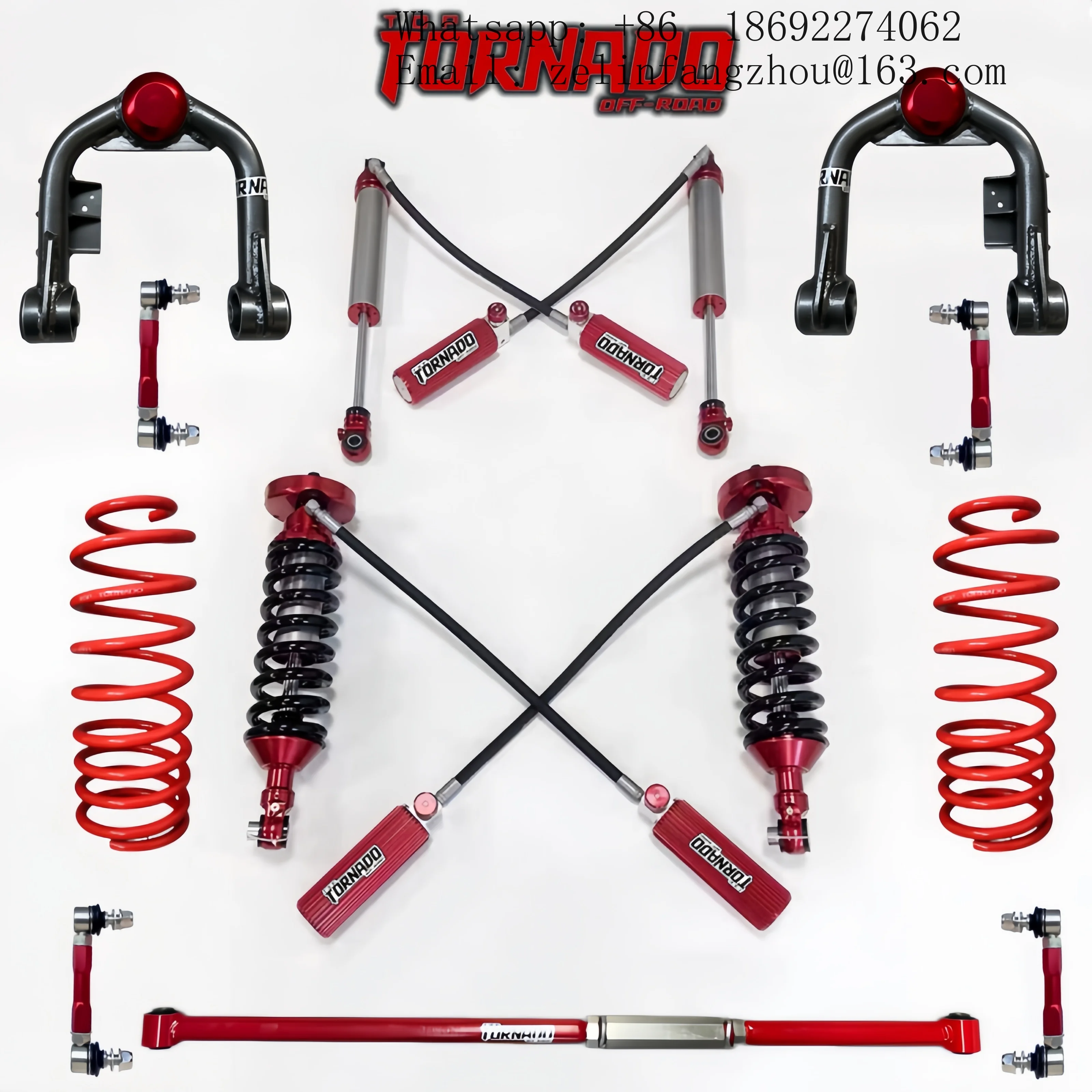 50mm Bore D8000 Steel Body Remote Reservoir Shock Absorber for 2007 Ford Everest 4x4 Off Road Lifted Heavy Duty Pro Kit