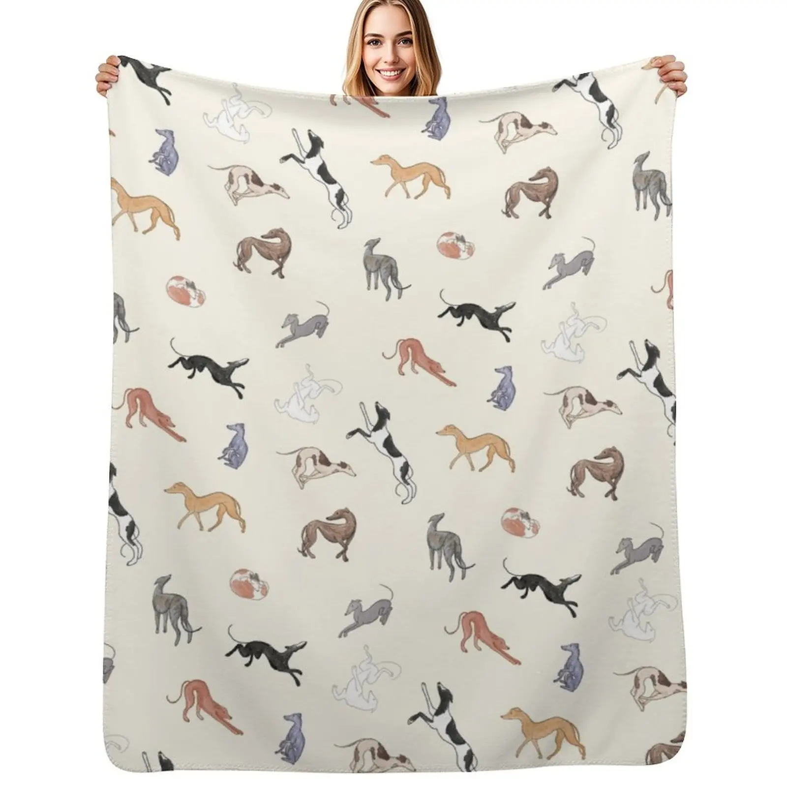 Greyhound Love - Adopt Throw Blanket Soft Breathable Blanket for Night Sleeping
