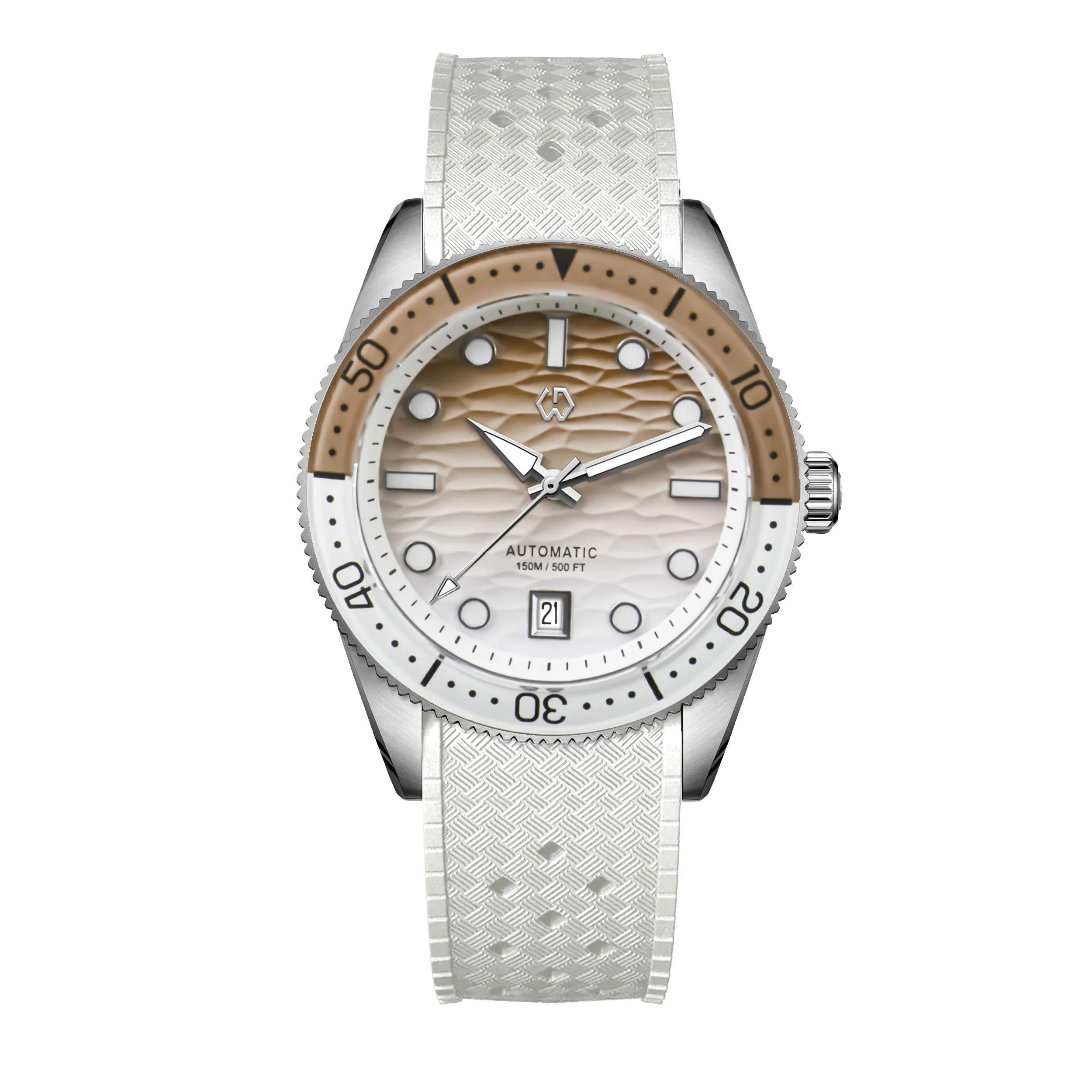 NEW 9012 40mm Wavy Pattern Luxury Diver Watch Texture Men's Watches Automatic Mechanical Sapphire Waterproof 150 Meters Luminous