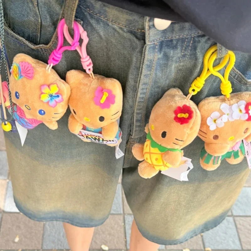 

Hellokitty、 Melody Mermaid Black Skin Hawaiian Black Skin Shaped Plush Doll Bag Pendant, Keychain Cute Girl Birthday Gift
