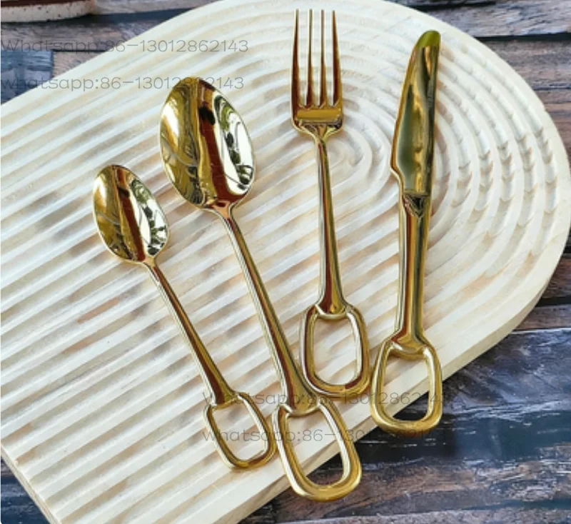 

Thickened stainless steel steak knife and fork spoon set Western knife and fork tableware two-piece set Fork four-piece set