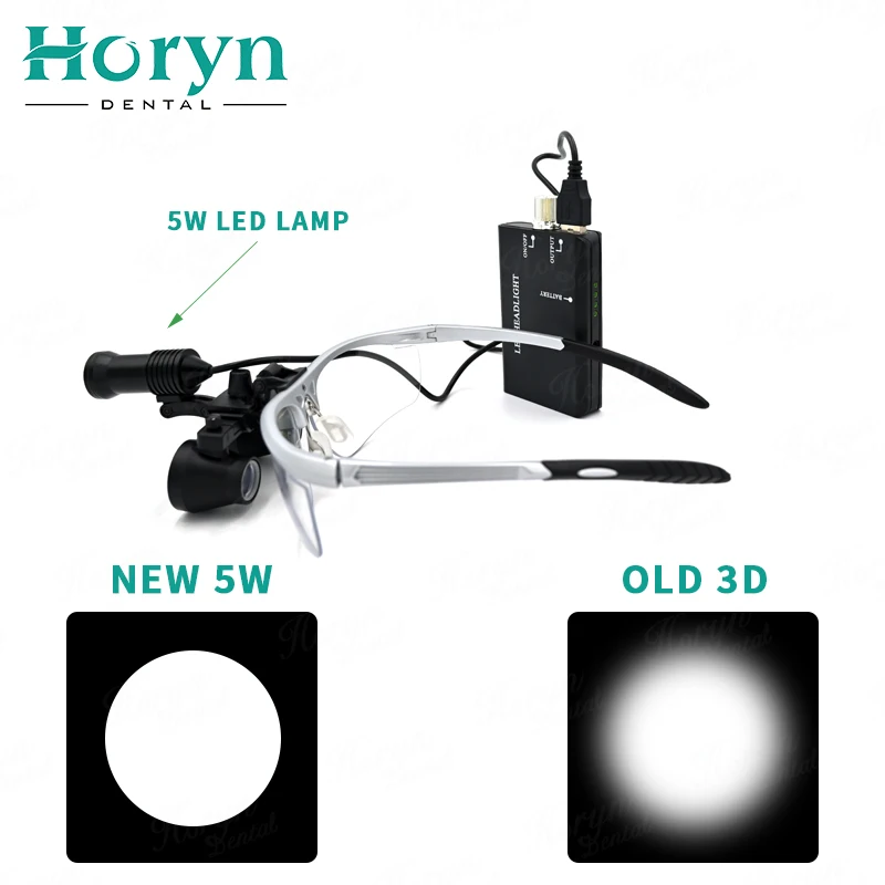 Factory Directly  Sale 3.5x-420 Binocular 3W 5W Headlight Wireless LED Magnifying Glasses Dental and Surgical Loupes