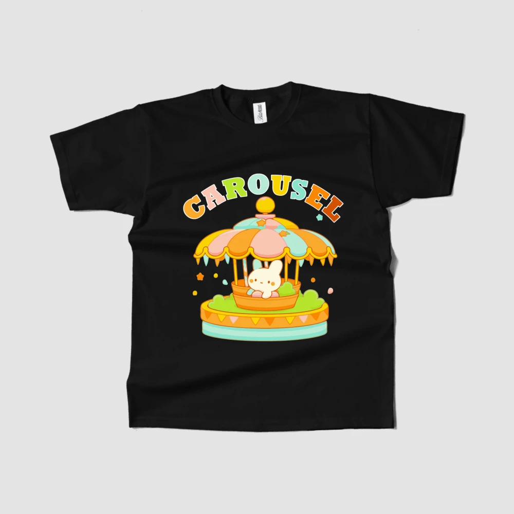 

Women's T-Shirt Carousel Graphic Short Sleeve Round Neck Summer Spring Trendy 2023 Fast Ship
