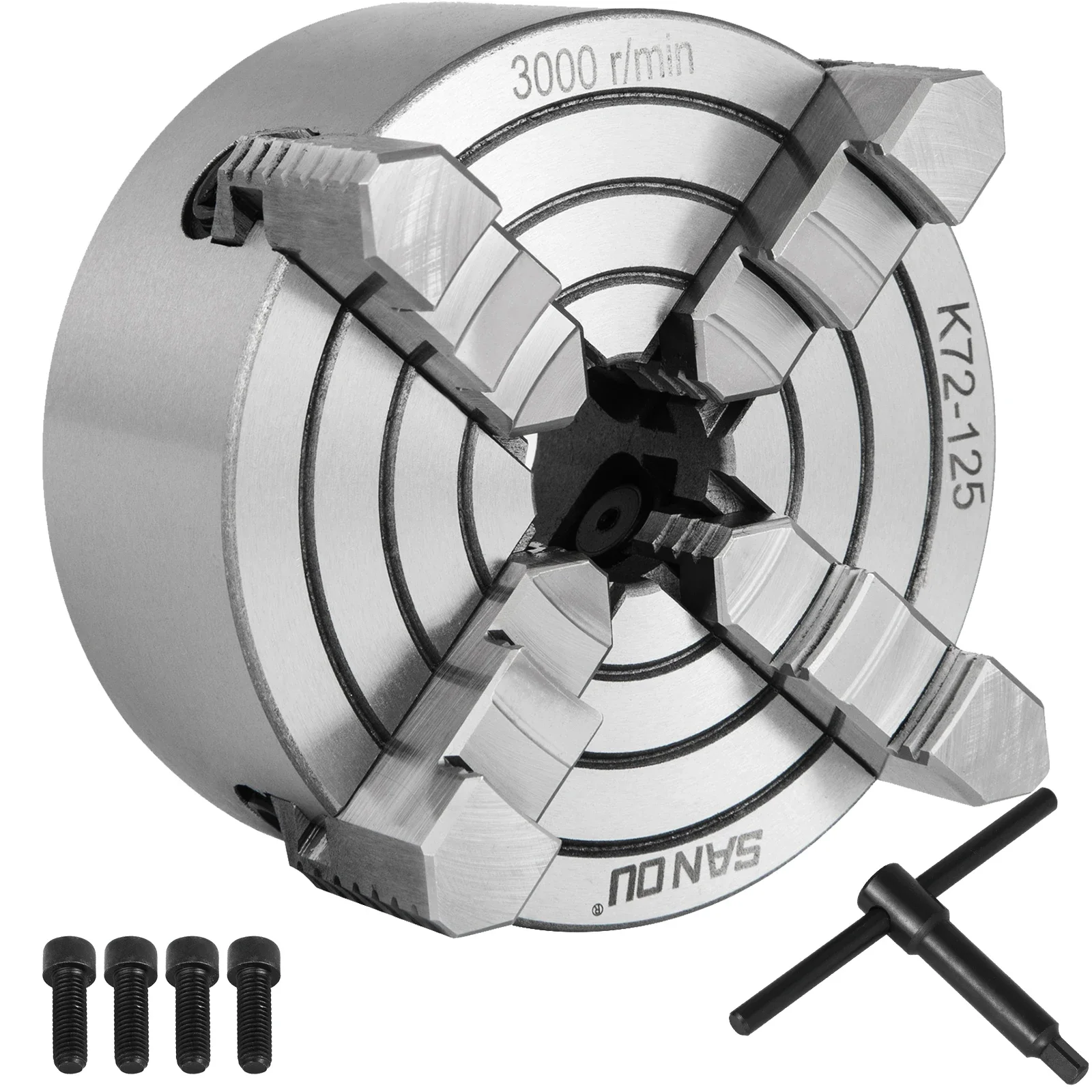 

TXF【Reliable】 4-Jaw Lathe Chuck K72-125 125 mm / K72-100 100 mm Reversible Jaw Metal Lathe Chuck Turning Machine Accessori