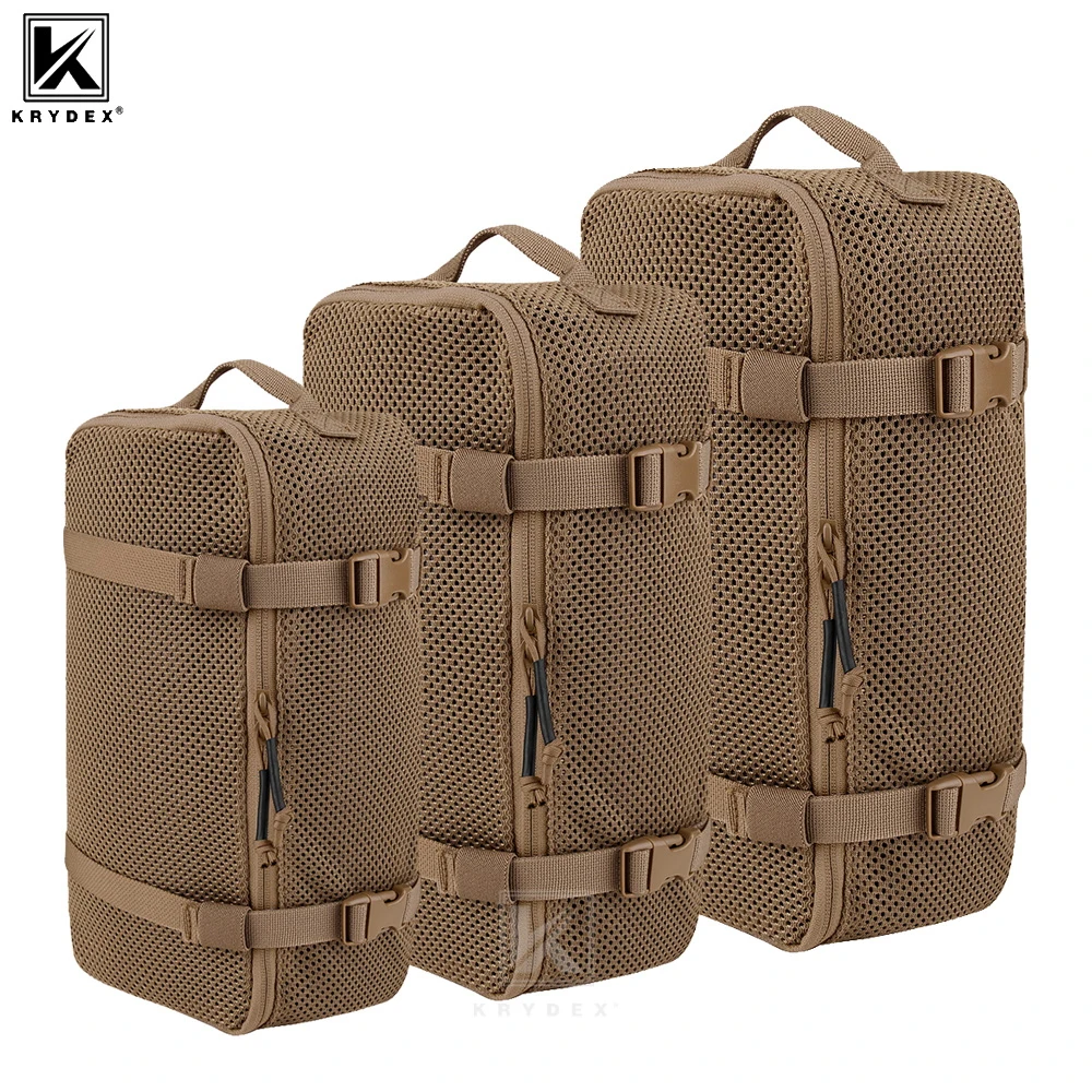 KRYDEX Tactical Modular Pouch Outdoor Backpack Organizer Travel Suitcase Packing Bags Outdoor Hiking Pouch 3pcs Set