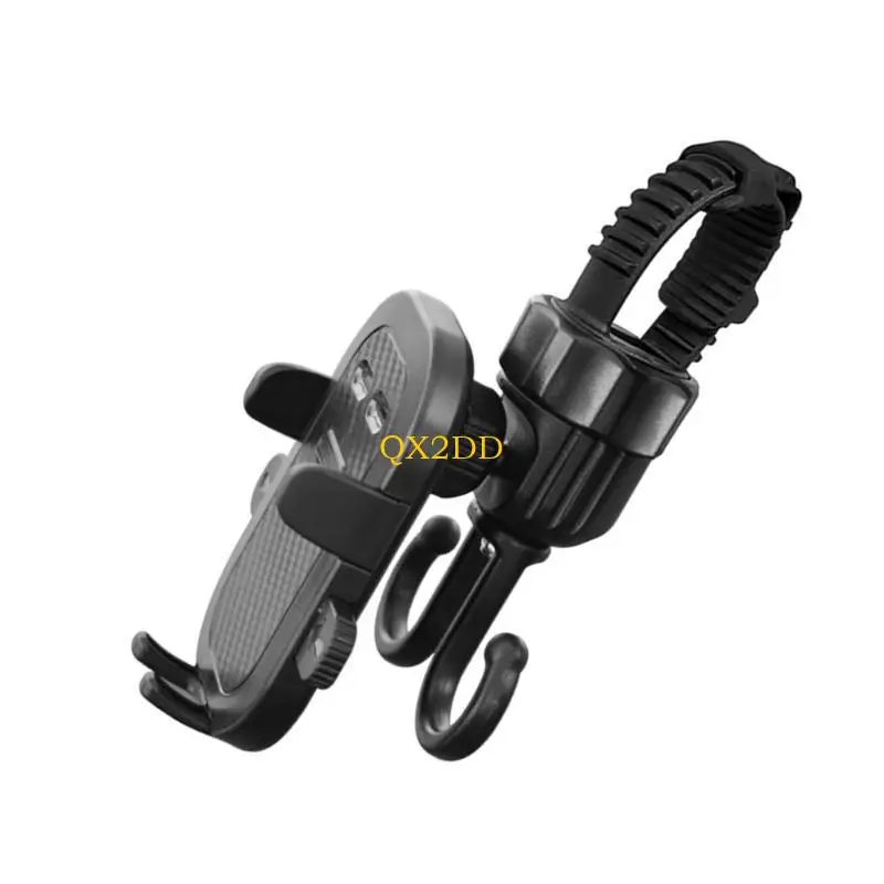 QX2D Lightweight Phone Stand Rack with Double Hook for Strollers and Outdoor Activity