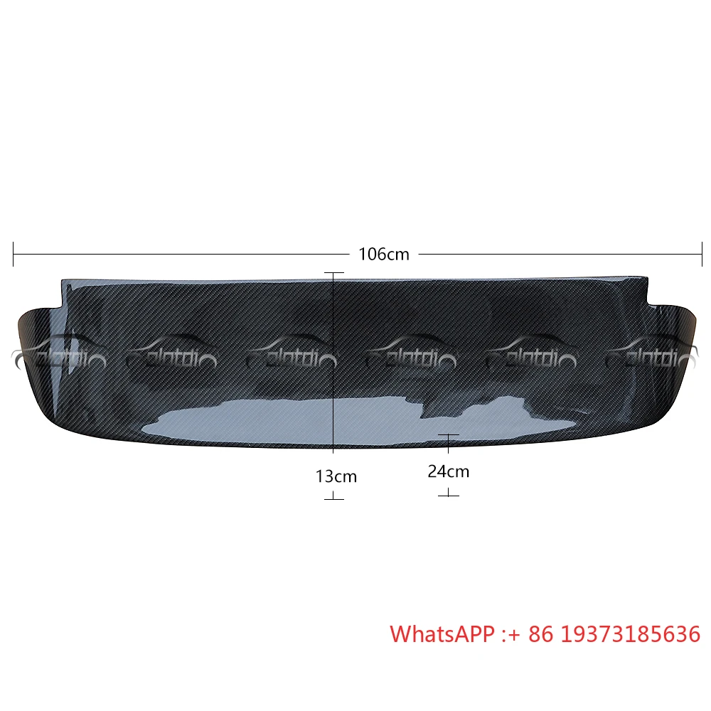 For Honda Civic EG 3D 1992-1995 Rear Spoiler Spoon Style Carbon Fiber Roof Wing with LED Lights