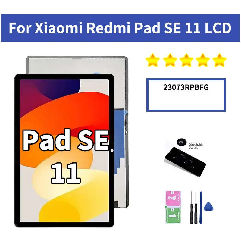 High Quality For Xiaomi Redmi Pad SE 11 LCD 23073RPBFG Display Touch Screen Digitizer Assembly For Redmi PAD 2 2nd Gen Display