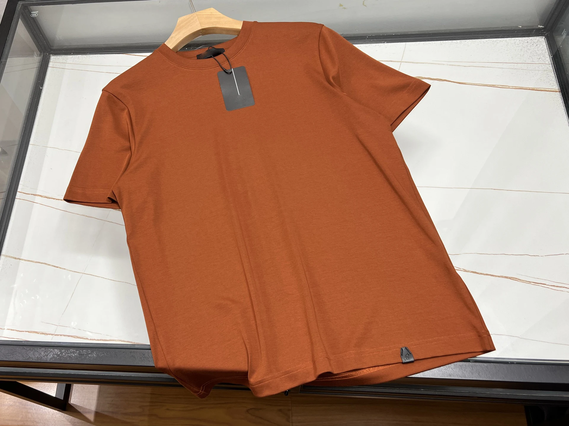 

7 SIJITONGDA2026 new men's high-end mulberry silk lapel short-sleeved T-shirt size M-XXXL
