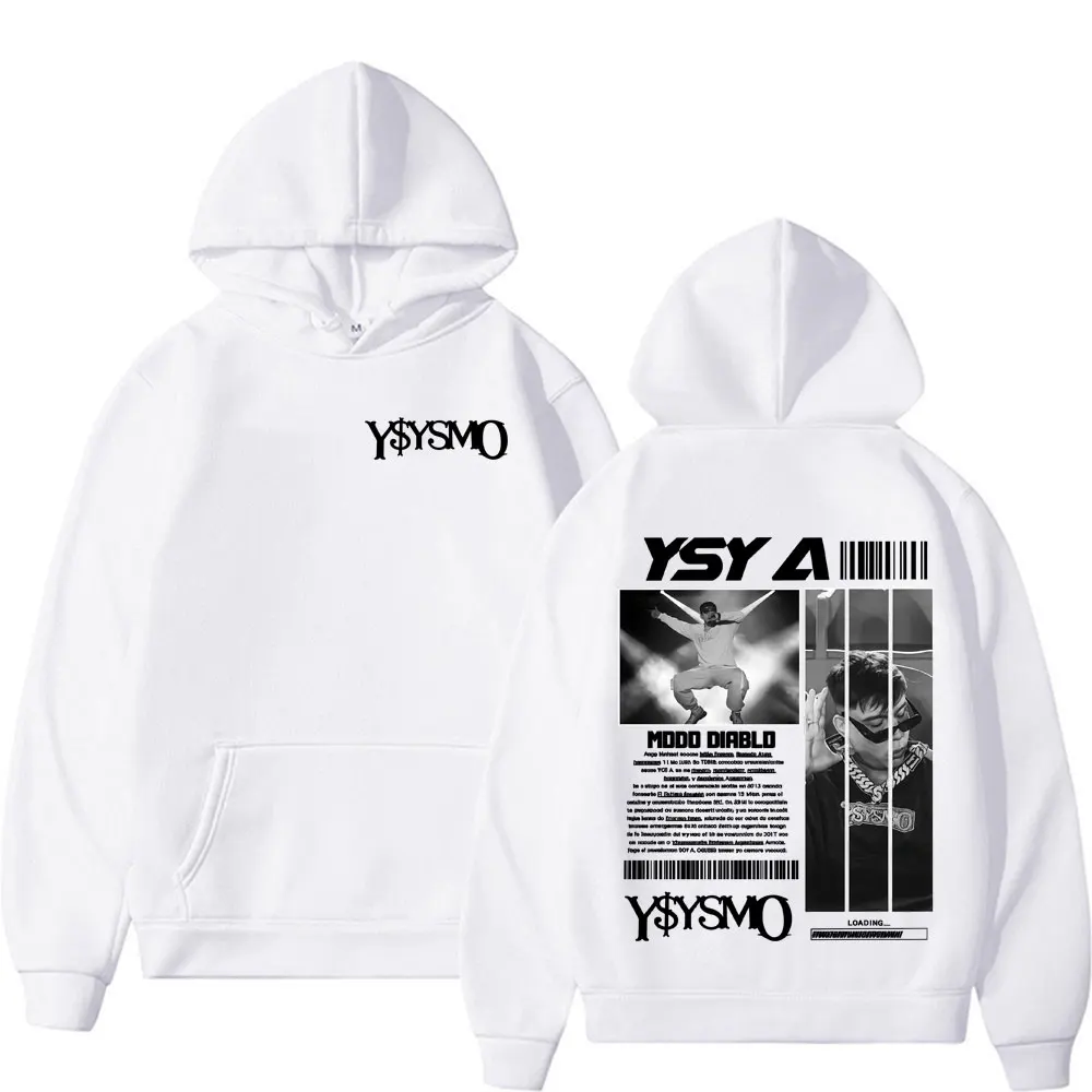 مغني الراب Ysy A Ysysmo ألبوم جولة 2025 ميرش بلوزات الرجال النساء عالية الجودة الهيب هوب هوديي ريترو كم طويل هوديس الشارع الشهير