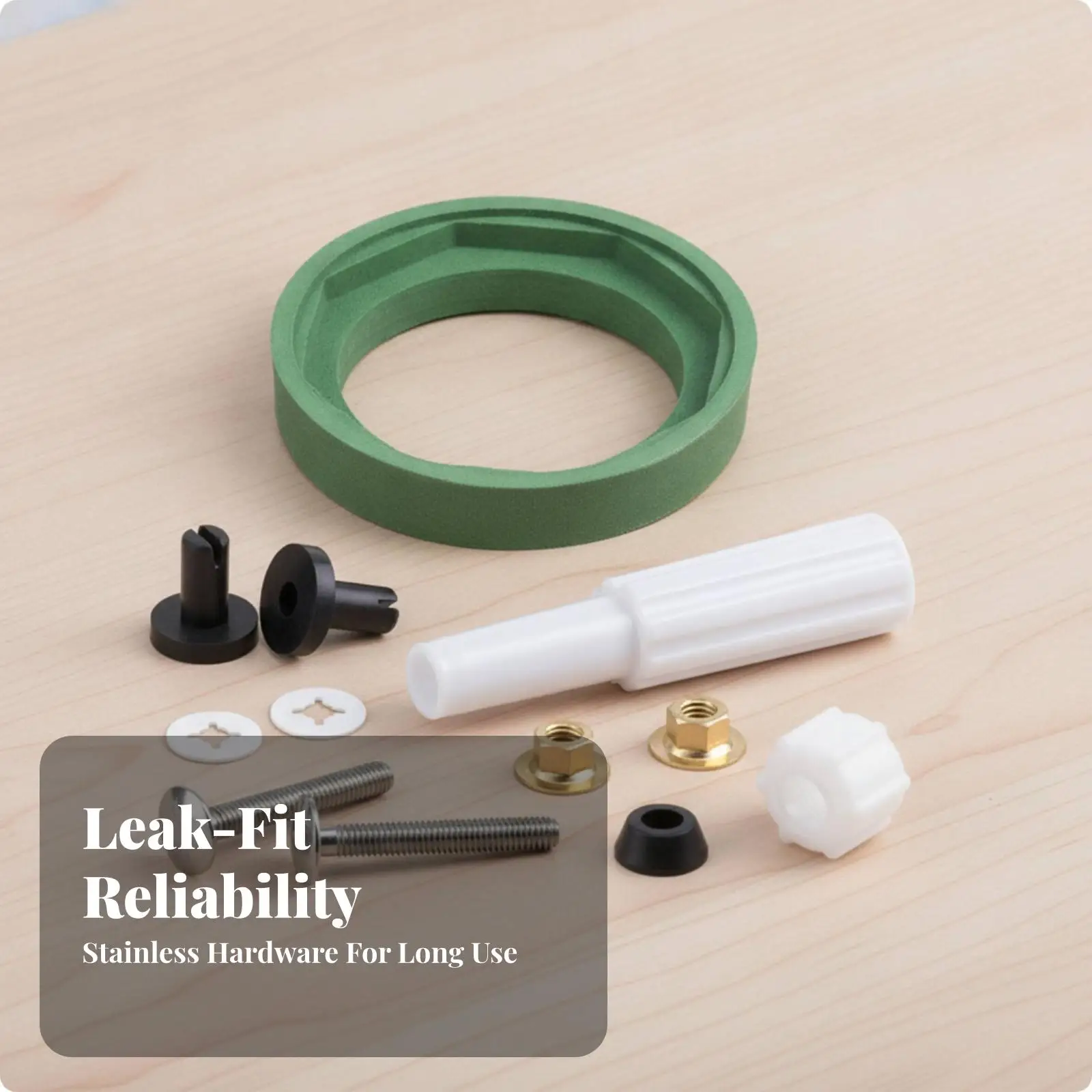 Leak Proof Toilet Bowl Gasket Replacement for AS738756-0070A Complete Tank Ring with Fasteners Nuts