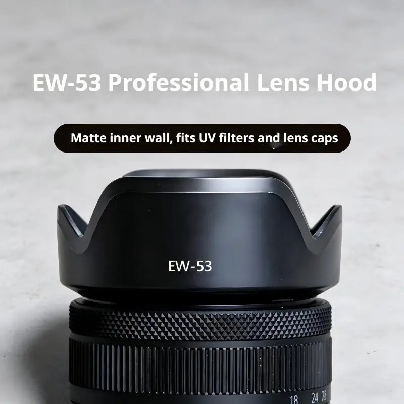 EW-53 Lens Hood Petal Flower Camera Lens Shade Block Stray Light Prevent Lens Flare Reversible For Canon EF-M 15-45mm M50 M6