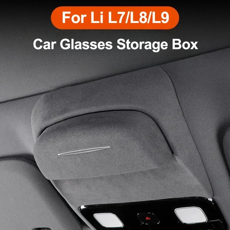 

For Li Lixiang One L7 L8 L9 2022 2023 Car Sunroof Fur Sunglasses Storage Box Car Glasses Case