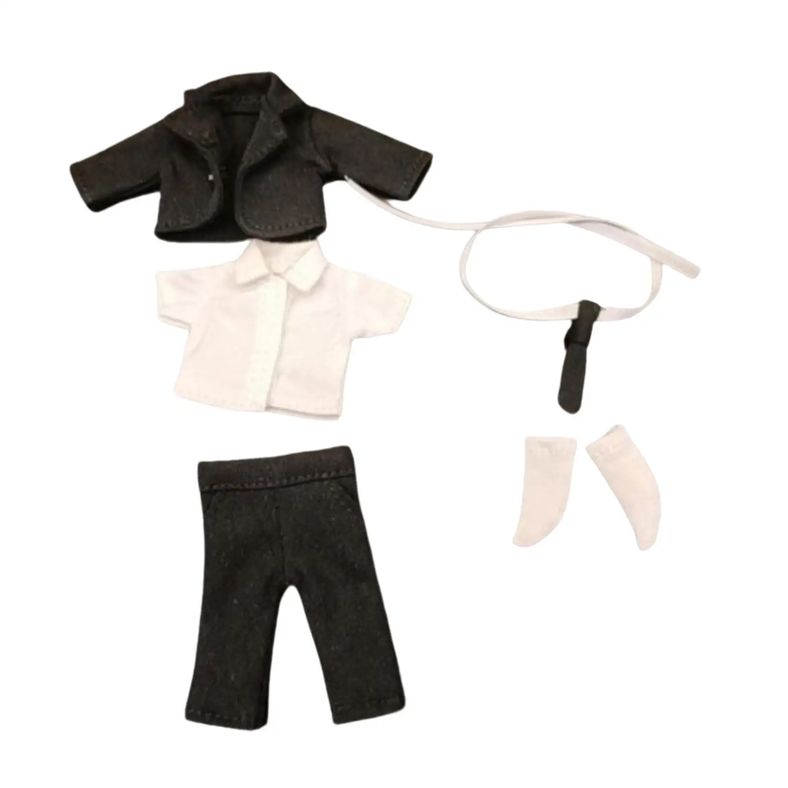

1:12 Doll Clothes Costume with Jacket Pants for 6 inch Figures Body Dress up