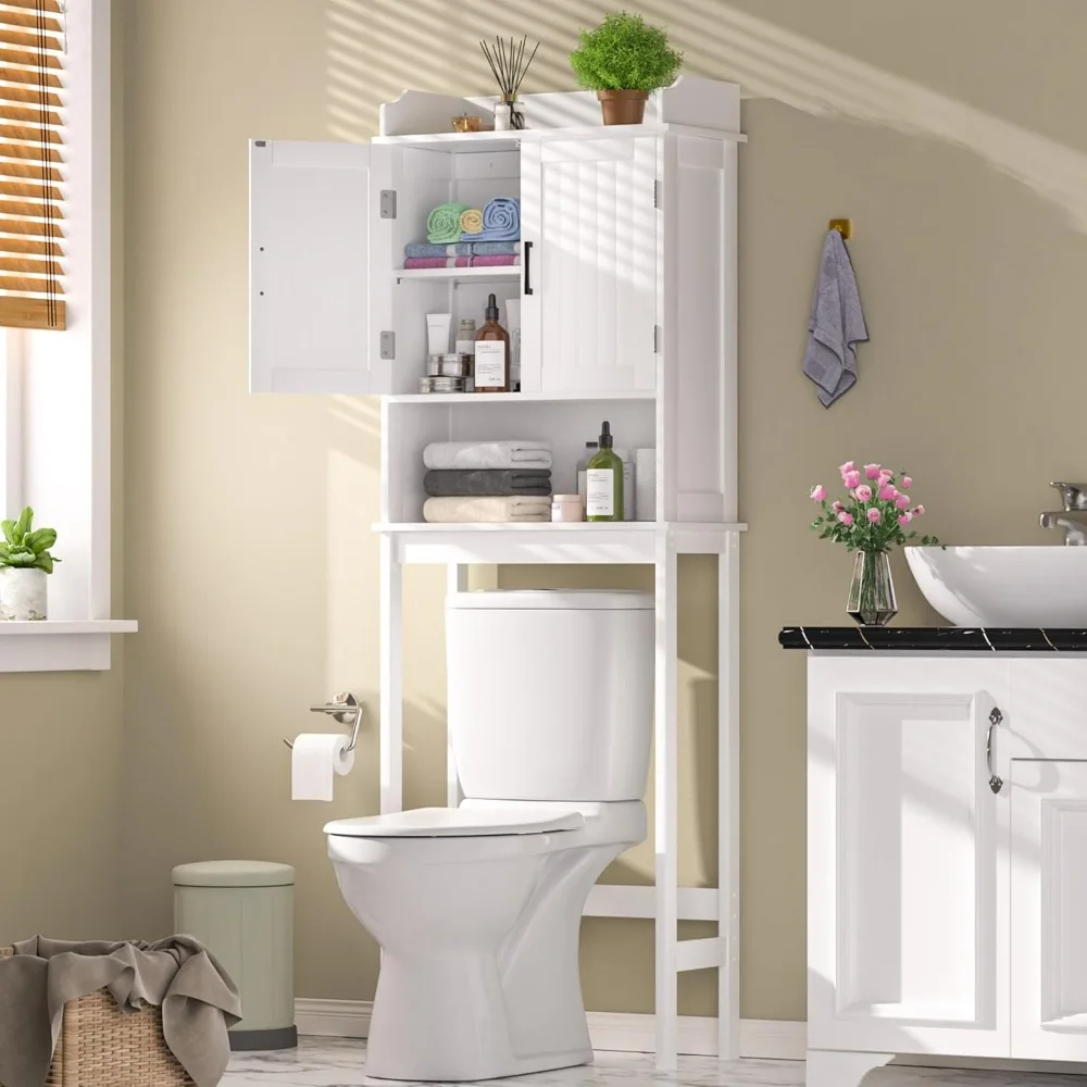 

Over The Toilet Storage Cabinet, Bathroom Cabinet Over Toilet, Freestanding Over The Toilet Storage/Adjustable Shelf, Storage R