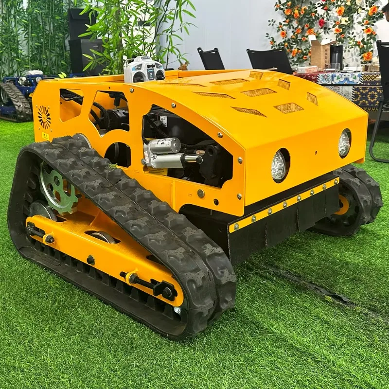 Customized Ce Epa Approved Rc 500Mm 600Mm Lawn Mower Powerful Engine Crawler Lawn Mower For Grass Cutting