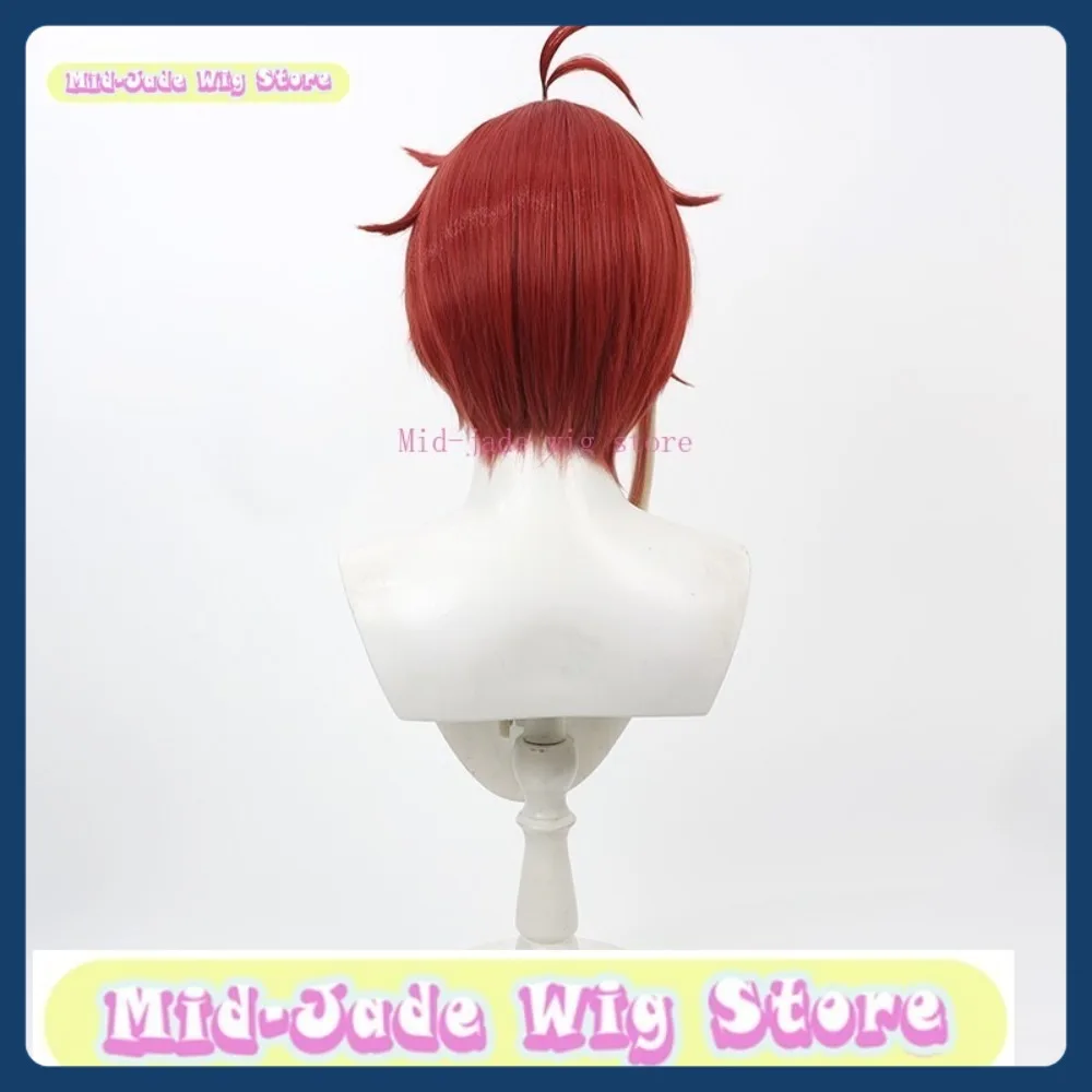 شيطان والقط الأسود Fiennes كوس شعر مستعار نمط فروة الرأس تدريجيا أنيمي لعبة لعب الأدوار الشعر الاصطناعية هالوين ملابس تنكرية للحفلات الدعائم