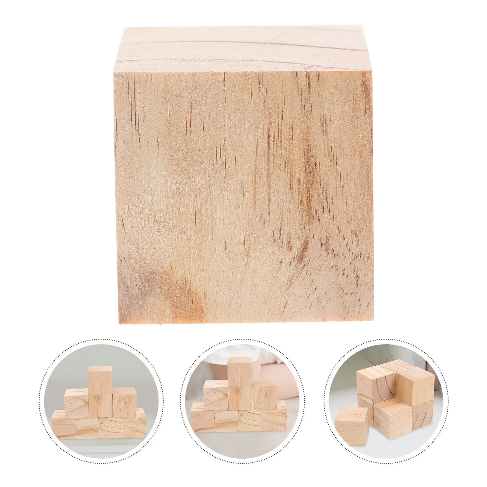 

8Pcs Wood Cubes Unfinished Natural Pine Square Blocks for DIY Crafts Carving Painting Projects Wooden Blocks for Crafting