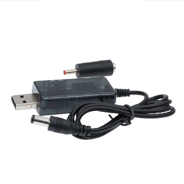 USB to DC5.5*3.5mm Network Router Optical Cat Booster Cable 5V Booster to 9V12V Charging Cable Length 0.8m