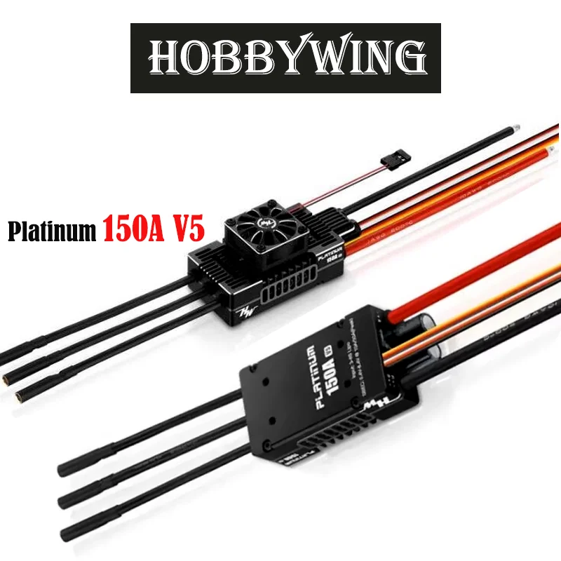 Hobbywing Platinum HV 150A V5 3-8S Switchable 5-8V/10A BEC Brushless ESC Speed Controller For RC Fix-wing 3D Flying Quadcopter