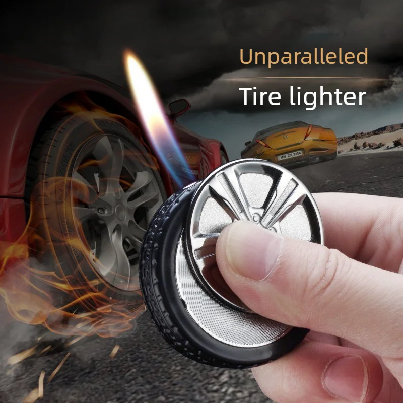 Tyre Lighter Open Flame Tire Inflation Novel and Unique Design Side Sliding Personalized Gift Collectible Decorative Item