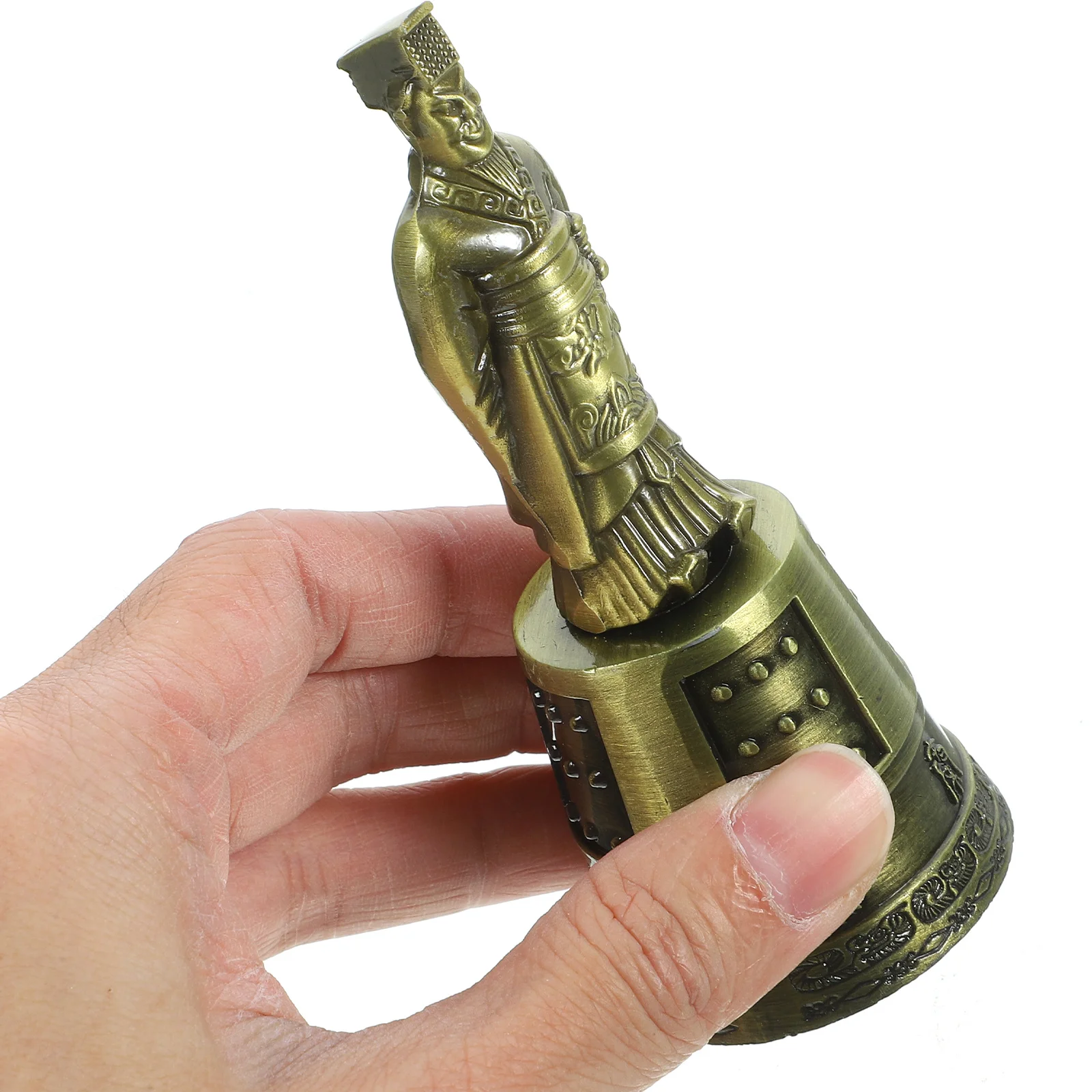 

Metal Decor Vintage Hand Clear Sound Desktop Restaurant Bell Ancient Alloy Handheld Bell For Home Office Bar Decor