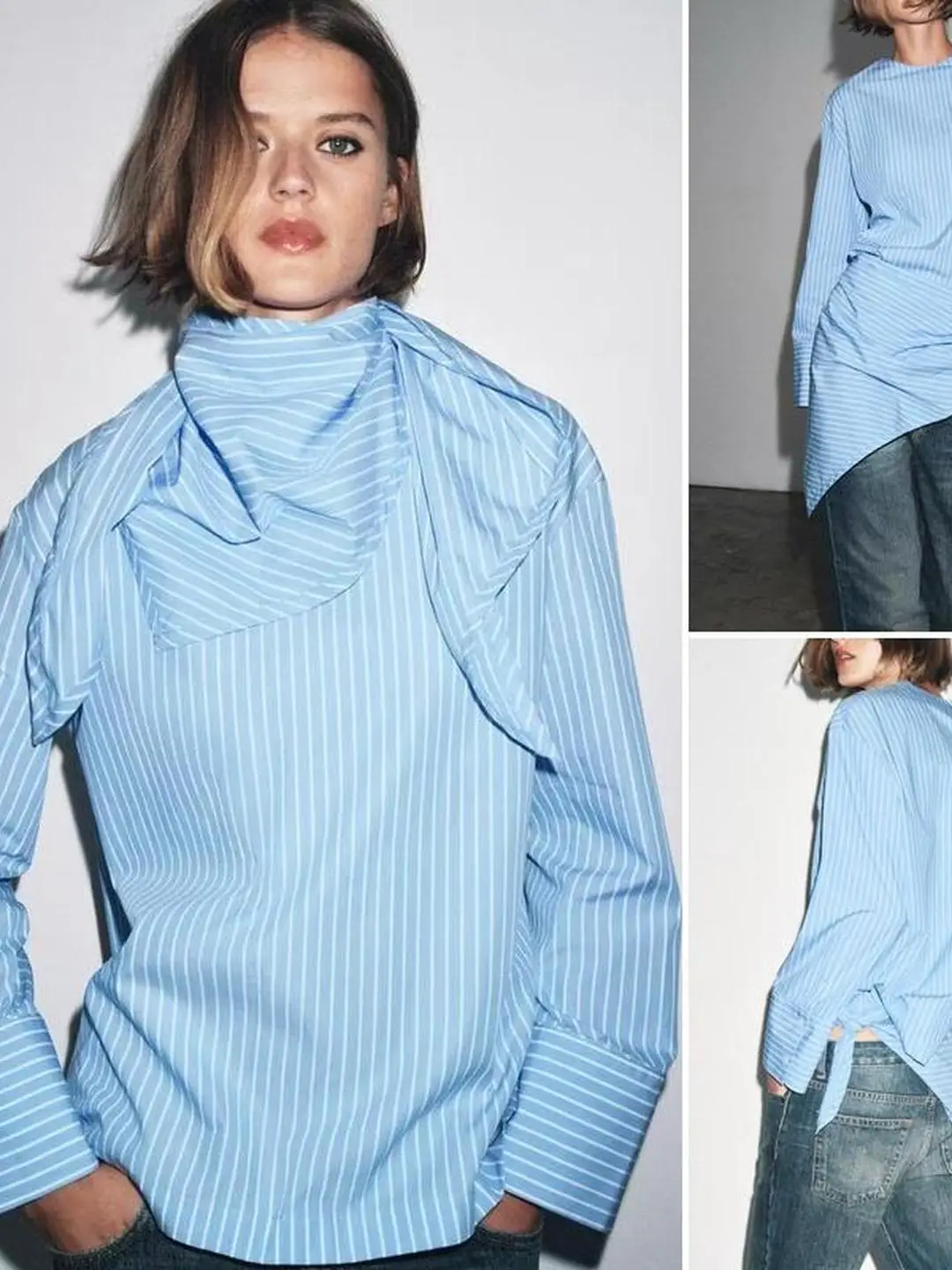 وشاح رومانسي مخطط irt متعدد الأغراض مستقيم قطع مستديرة Ne Work Warehouse أوائل الخريف الفرنسية Sle السيدات Faion