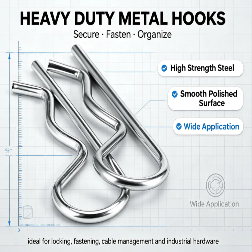 M1.2 M1.5 M1.8 M2 M2.5 M3 M3.5 M4 M5 M6 304 Stainless Steel R Spring Cotter Pin Wave Shape Split Clip Clam Tractor Pin for Car