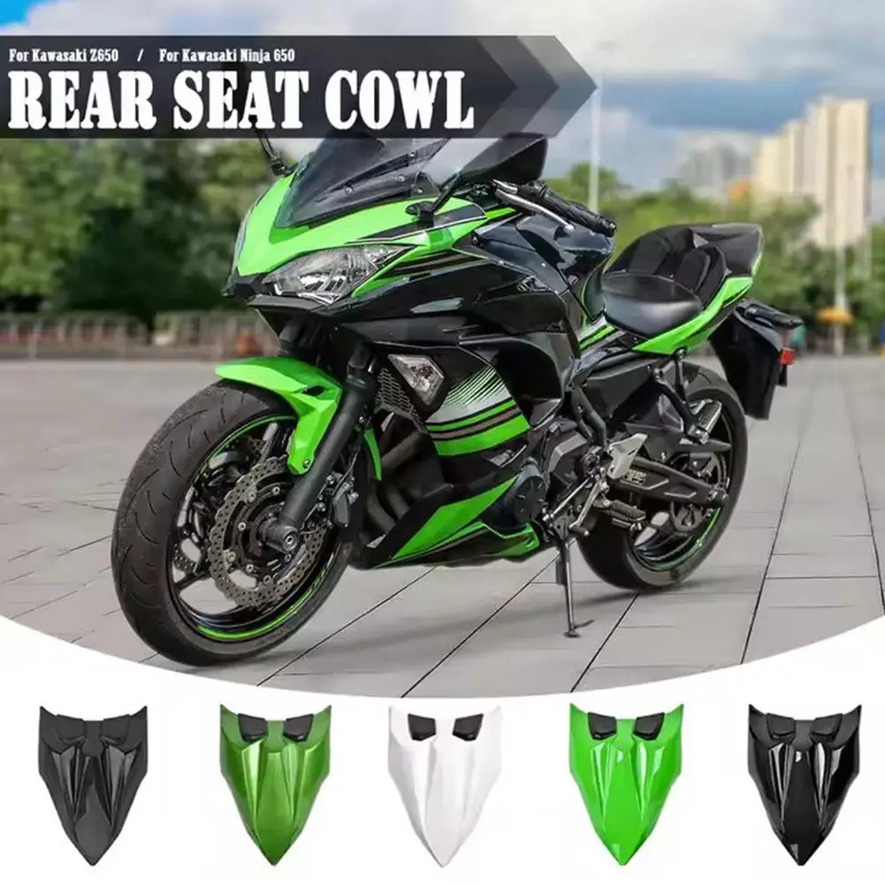 For KAWASAKI 650R Z650 Z 650 2017-2024 2022 Motorcycle Shock Absorption Rear Passenger Pillion Seat Cover Fairing Cowl