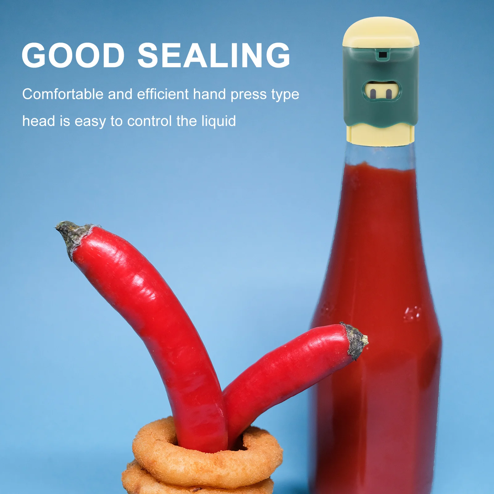 

2Sets Oyster Sauce Pump Press-Type Bottle Nozzle Kitchen Essentials Smooth Discharge Sauce Dispenser Household Ketchup Pump Oil