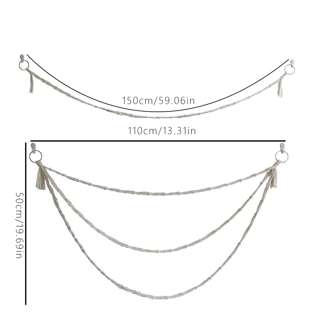 Macrame Hanging Photo Display Wall Decor