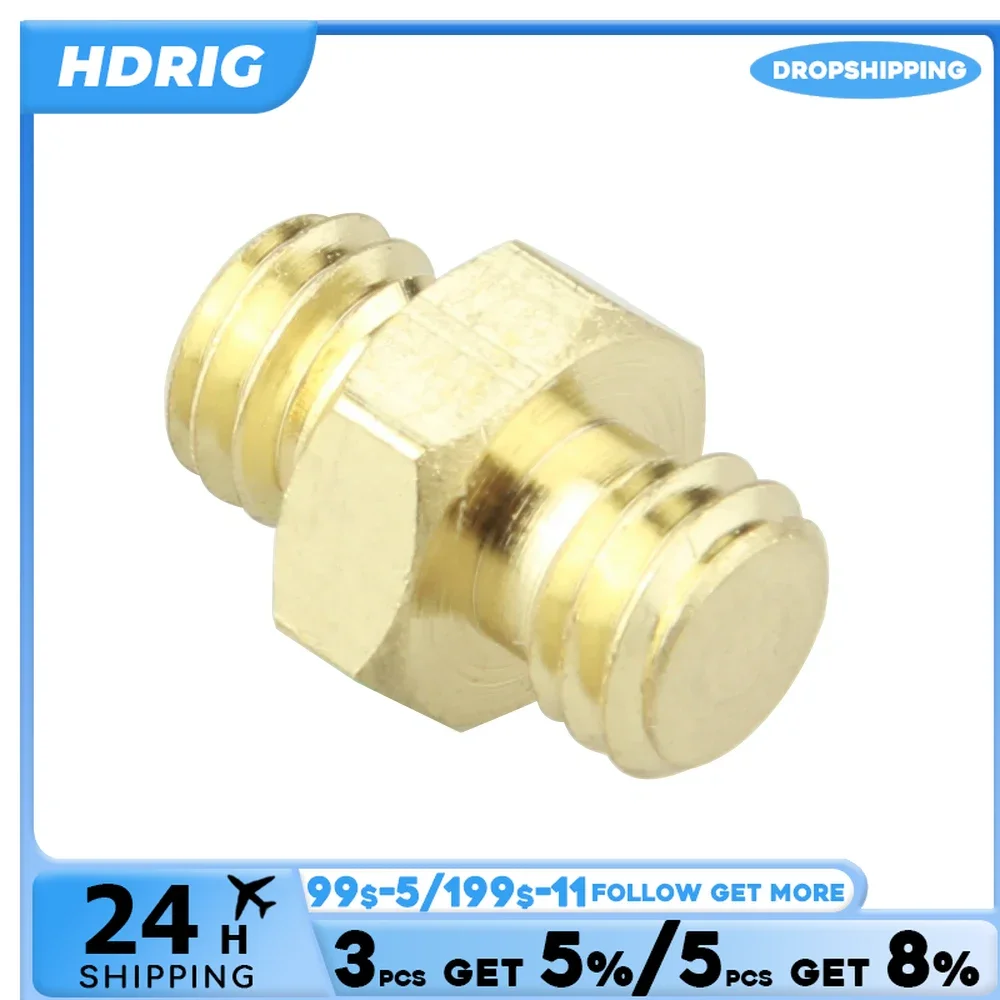 HDRIG 5Pcs 3/8 "Nam Đến 3/8" Nam Phối Ren Đôi Nam Vít Adapter Dành Cho Chân Máy Monopod