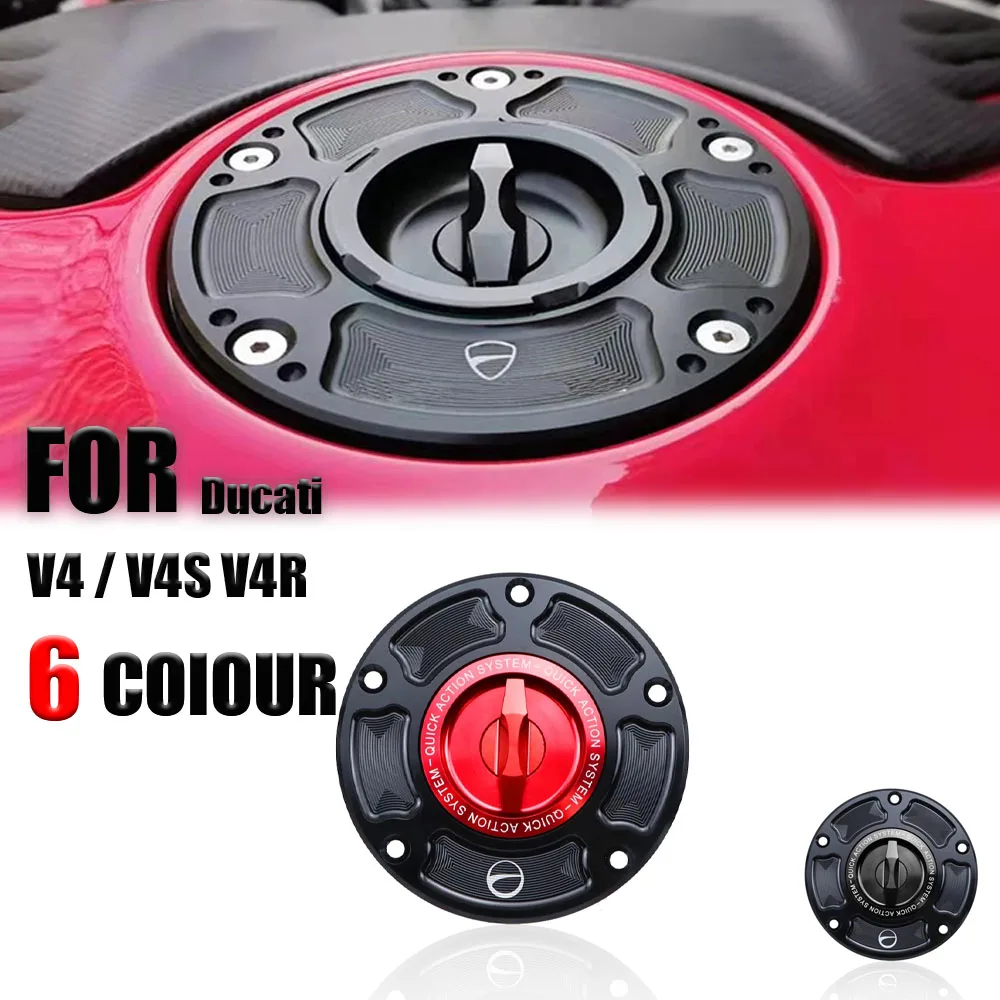 

Motorcycle Accessories CNC Fuel Tank Cover For Ducati V4/S/R Streetfight Panigale Fuel Gas Tank cap Quick Release Cover Keyless