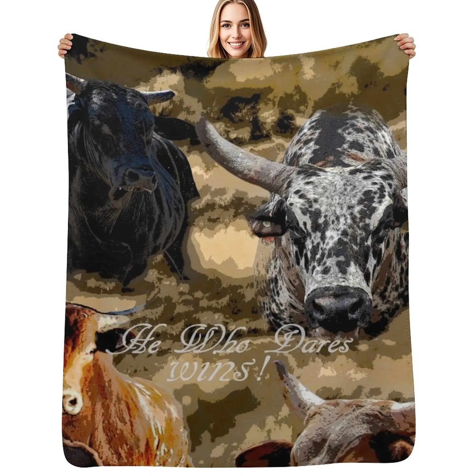 

RODEO BUCKING BULLS. RODEO QUOTES Throw Blanket Men's Soft Warm Throw Blanket for Couch