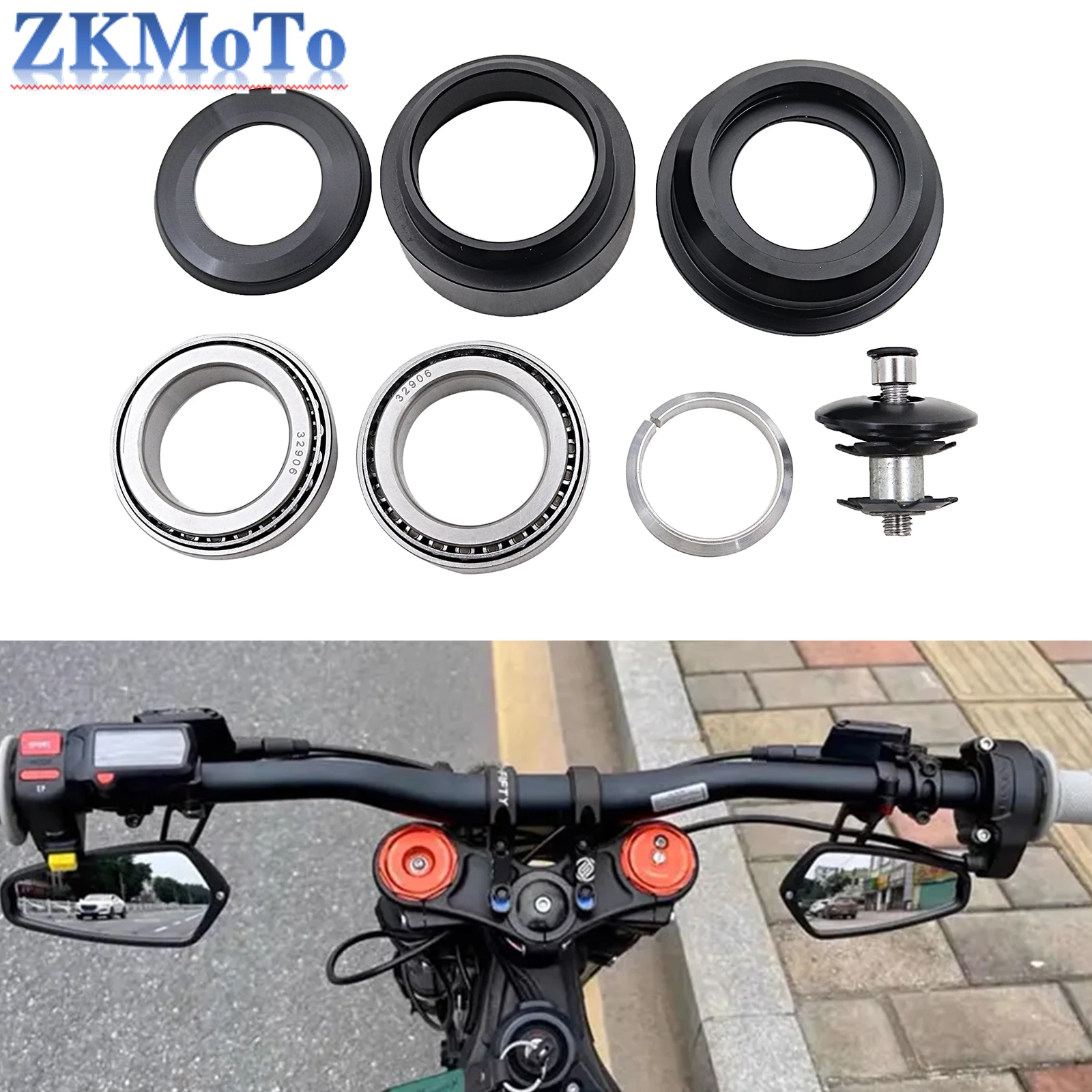 Elektryczne łożysko kolumny kierownicy motocykla Dirt Bike Zestaw łożysk dla Sue Ron Sur-Ron SurRon Light Bee S X dla Segway X160 X260