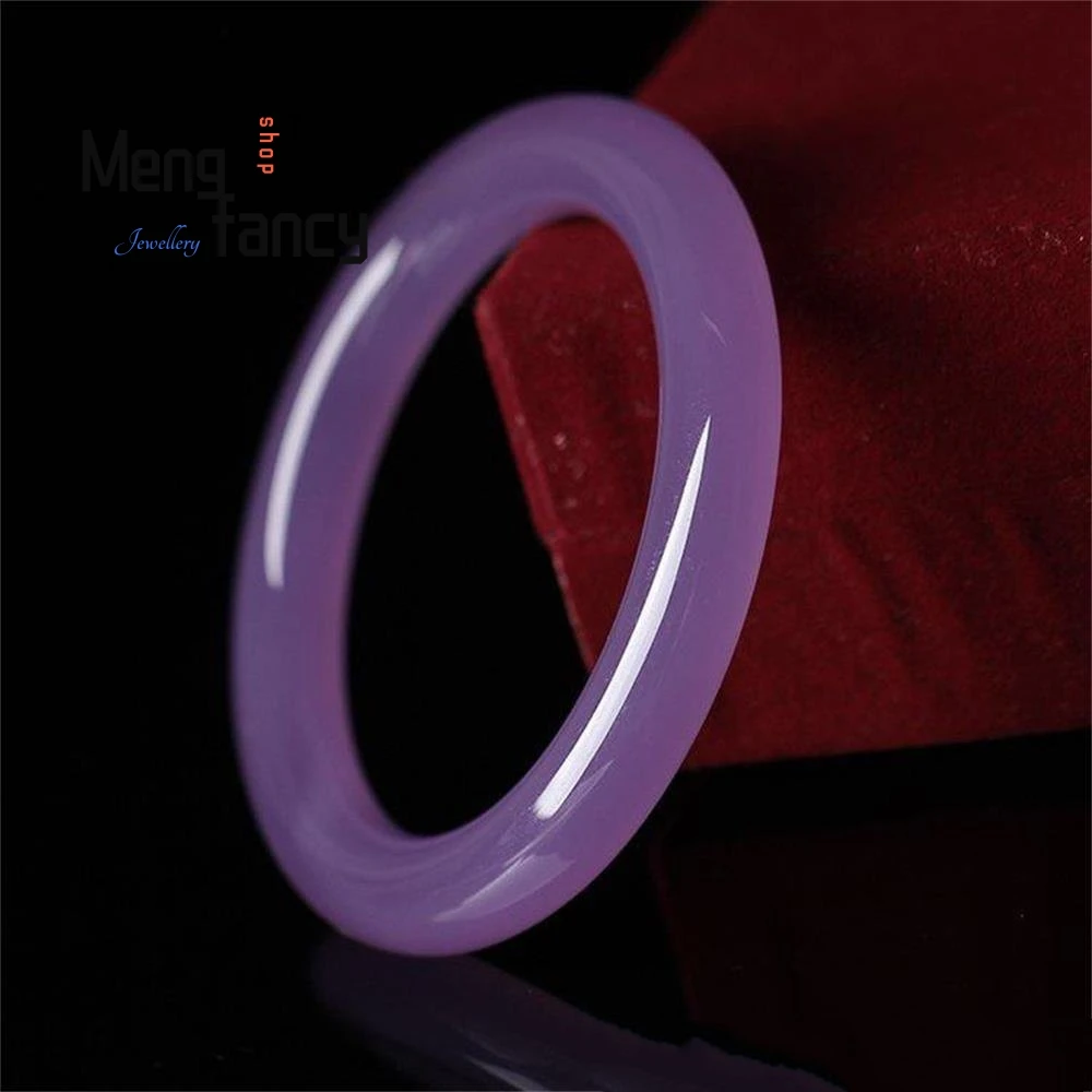 Natural Ice Quartzite Jade Violet Bangle High-grade Exquisite Elegant Luxury Quality Fashion Jewelry Best Selling Holiday Gift